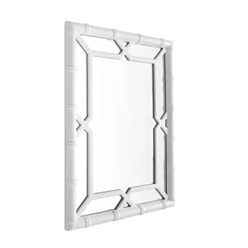 SORBARIA Bamboo-Look Window Pane Mirror 31x23 for Any Room