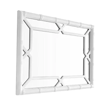 SORBARIA Bamboo-Look Window Pane Mirror 31x23 for Any Room