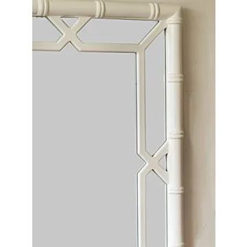SORBARIA Bamboo-Look Window Pane Mirror 31x23 for Any Room