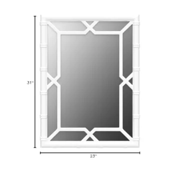 SORBARIA Bamboo-Look Window Pane Mirror 31x23 for Any Room