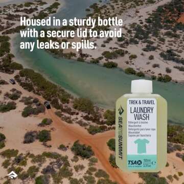 Sea to Summit Trek and Travel Liquid Laundry Wash, 4-Pack (4 x 89ml Bottles)