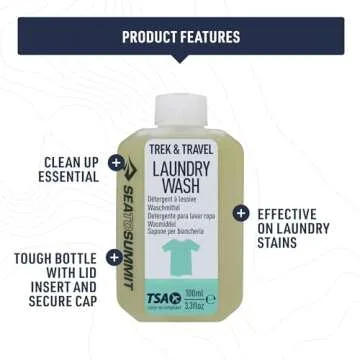 Sea to Summit Trek and Travel Liquid Laundry Wash, 4-Pack (4 x 89ml Bottles)
