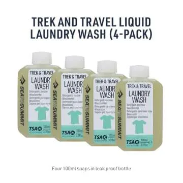Sea to Summit Trek and Travel Liquid Laundry Wash, 4-Pack (4 x 89ml Bottles)