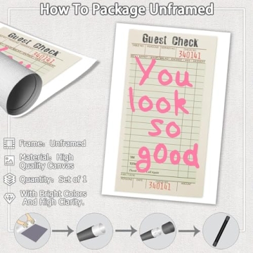 Drimiler Trendy Retro Preppy Canvas Wall Art - Inspirational Decor