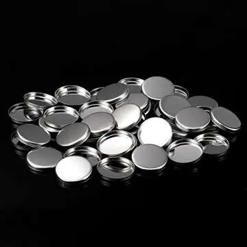 Pangda 50 Pack Metal Palette Pans for Cosmetics Organization