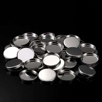 Pangda 50 Pack Metal Palette Pans for Cosmetics Organization