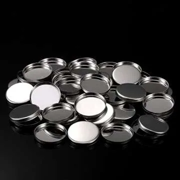 Pangda 50 Pack Metal Palette Pans for Cosmetics Organization