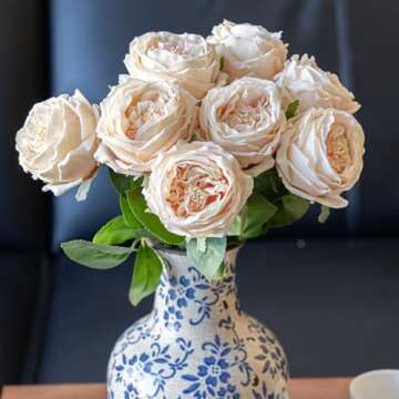 DUYONE Real Touch Artificial Flowers for Home Decor