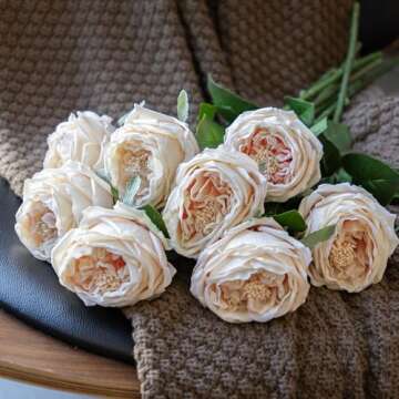 DUYONE Real Touch Artificial Flowers for Home Decor