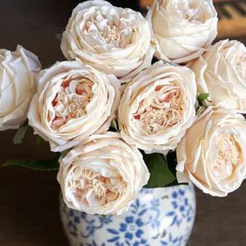 DUYONE Real Touch Artificial Flowers for Home Decor