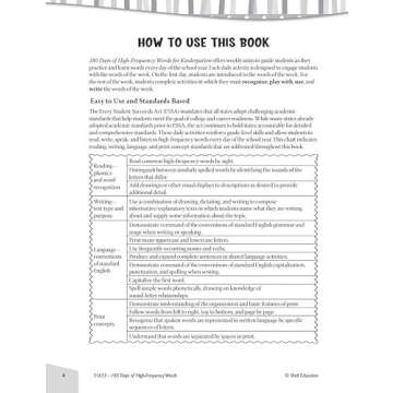 180 Days of High-Frequency Words for Kindergarten - Learn to Read Kindergarten Workbook - Improves Sight Words Recognition and Reading Comprehension for Grade K, Ages 4 to 6 (180 Days of Practice)