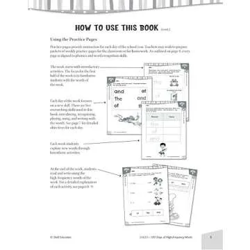 180 Days of High-Frequency Words for Kindergarten - Learn to Read Kindergarten Workbook - Improves Sight Words Recognition and Reading Comprehension for Grade K, Ages 4 to 6 (180 Days of Practice)