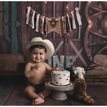 Handmade Cowboy Rodeo 1st Birthday High Chair Banner