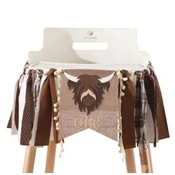 Handmade Cowboy Rodeo 1st Birthday High Chair Banner
