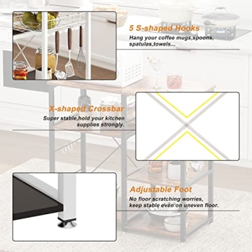 soges 3-Tier Kitchen Baker's Rack - Stylish and Functional