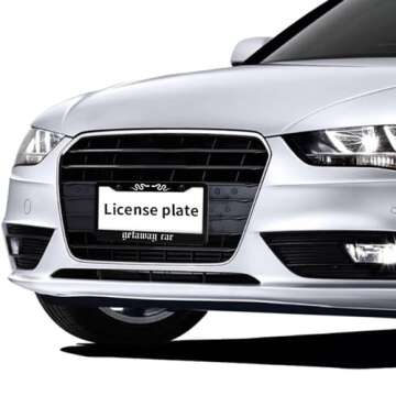 Getaway Car License Plate Frame,2 Pack License Plate Frame Car Universal Stainless Steel Accessories Cars Decor 2 Holes Screws Fits Standard US Vehicles Size