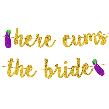 Bachelorette Party Glitter Banner | Bridal Shower Decorations for Engagement