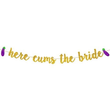 Bachelorette Party Gold Glitter Banner for Celebrations