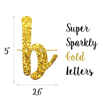 Bachelorette Party Gold Glitter Banner for Celebrations