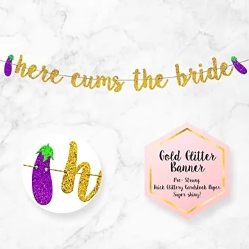 Bachelorette Party Gold Glitter Banner for Celebrations