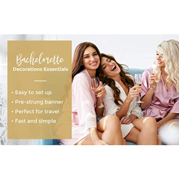 Bachelorette Party Gold Glitter Banner for Celebrations