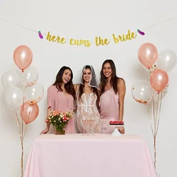 Bachelorette Party Gold Glitter Banner for Celebrations