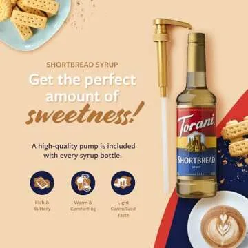 Torani Shortbread Syrup for Coffee and Dessert