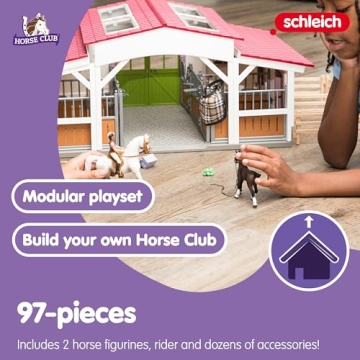 Explore Creativity with Schleich 97-Piece Riding Center Playset