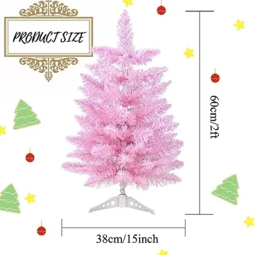 Gloreyan Mini Pink Christmas Tree for Holiday Decor
