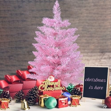 Gloreyan Mini Pink Christmas Tree for Holiday Decor