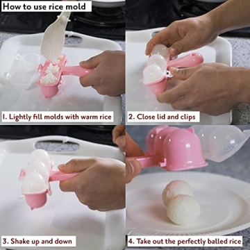 BPA-Free Japanese Rice Ball Maker and Nori Cutter