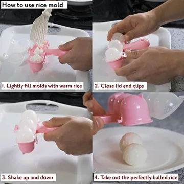 BPA-Free Japanese Rice Ball Maker and Nori Cutter