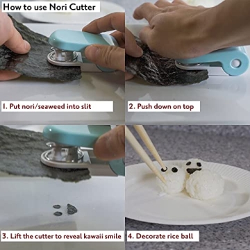 BPA-Free Japanese Rice Ball Maker and Nori Cutter
