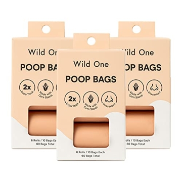 Wild One Eco-Friendly Dog Poop Bags - 180 Count