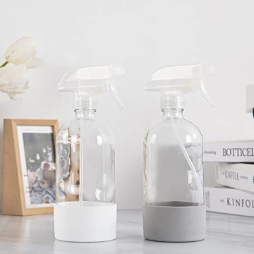 HOMBYS 16 Oz Adjustable Nozzle Glass Spray Bottle