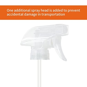 HOMBYS 16 Oz Adjustable Nozzle Glass Spray Bottle