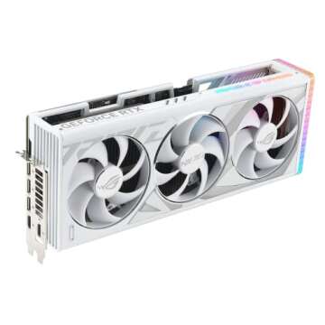 ASUS ROG Strix GeForce RTX™ 4080 White OC Edition Gaming Graphics Card (PCIe 4.0, 16GB GDDR6X, HDMI 2.1a, DisplayPort 1.4a)