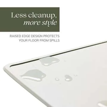 Remy+Roo Sage Silicone Dog Food Mat for Pet Bowls | Cat Food Mat | Premium Dog Bowl Mat | Dog Food Mats for Floors Waterproof100% | Non-Slip Pet Bowl Mat | Dishwasher Safe | Dog Mat for Food and Water