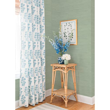 Sage Green Faux Grasscloth Peel and Stick Wallpaper