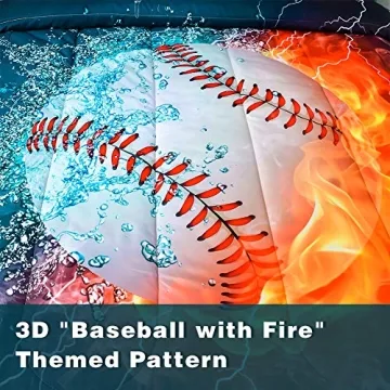 Andency Baseball Comforter Twin Set for Kids