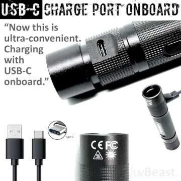 uvBeast V3 365nm Mini Black Light UV Flashlight