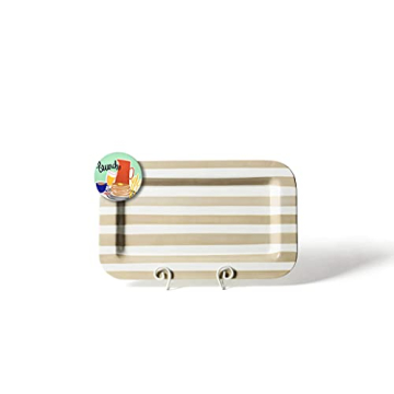Stylish Neutral Stripe Mini Platter for Entertaining & Décor