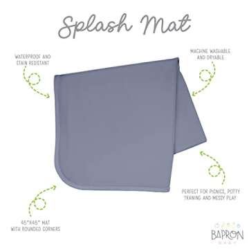 BapronBaby Slate Splash Mat - Waterproof & Portable