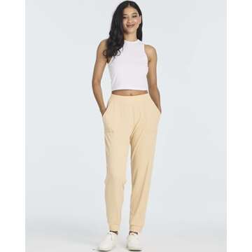 Stylish Women's Ribbed Jogger Pants with Pockets