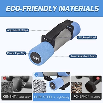 Cansena Hand Weight Dumbbells for Women - 2lb, 3lb, 4lb