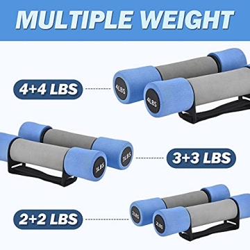 Cansena Hand Weight Dumbbells for Women - 2lb, 3lb, 4lb