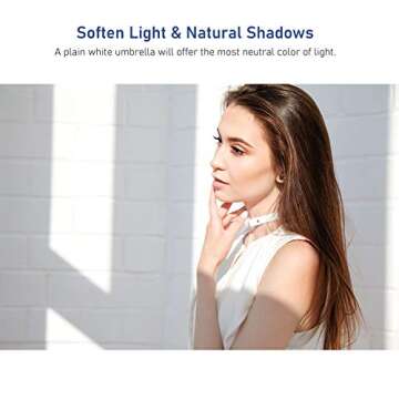 LimoStudio [2 Pack] 33 inch Diameter White Umbrella for Photography Video Studio, Lighting Reflector, Light Diffuser Control and Modifier for Delicate, Subtle Soft Light, AGG124-A