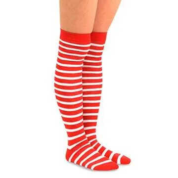 Christmas Holiday Ugly Santa Deer Candy Cane Knee High Socks for Women 9-Pairs Gift Box (Christmas)