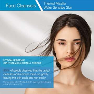 URIAGE Thermal Micellar Water for Sensitive Skin 17 fl.oz. | Oil- free Cleansing Care - Gentle Makeup Remover, Suitable for Sensitive Skin | Removes Excess of Dirt and Makeup While Soothing the Skin