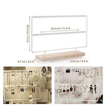 Stylish VERGILIUS Jewelry Earring Holder - 46 Holes